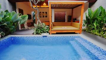 Vila Keluarga, kolam renang pribadi | Pemandangan dari kamar