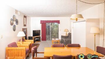 TV, fireplace, DVD player