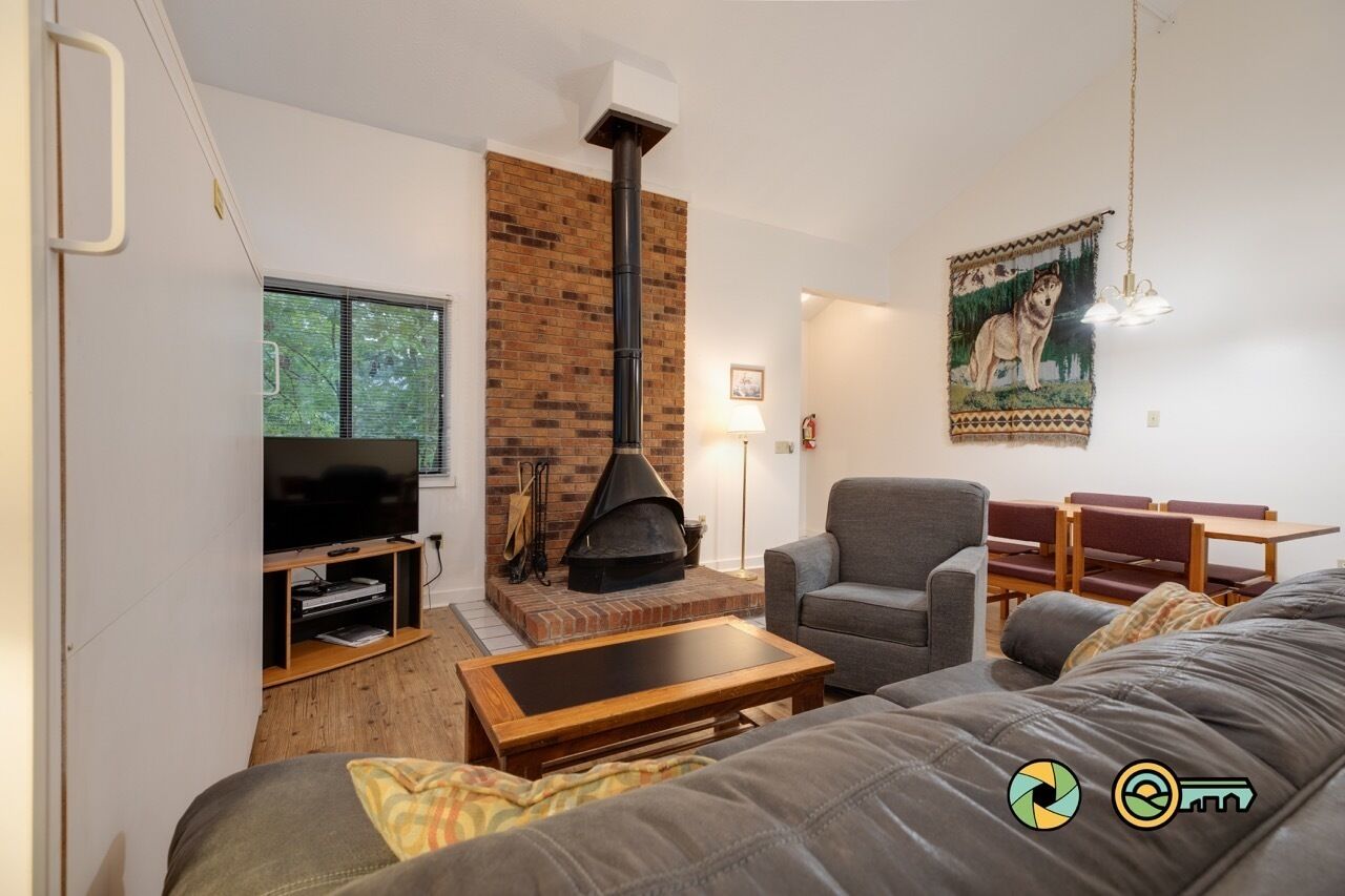 تلفزيون، مدفأة، مشغل دي في دي