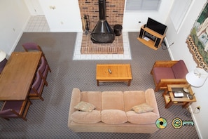 TV, fireplace, DVD player