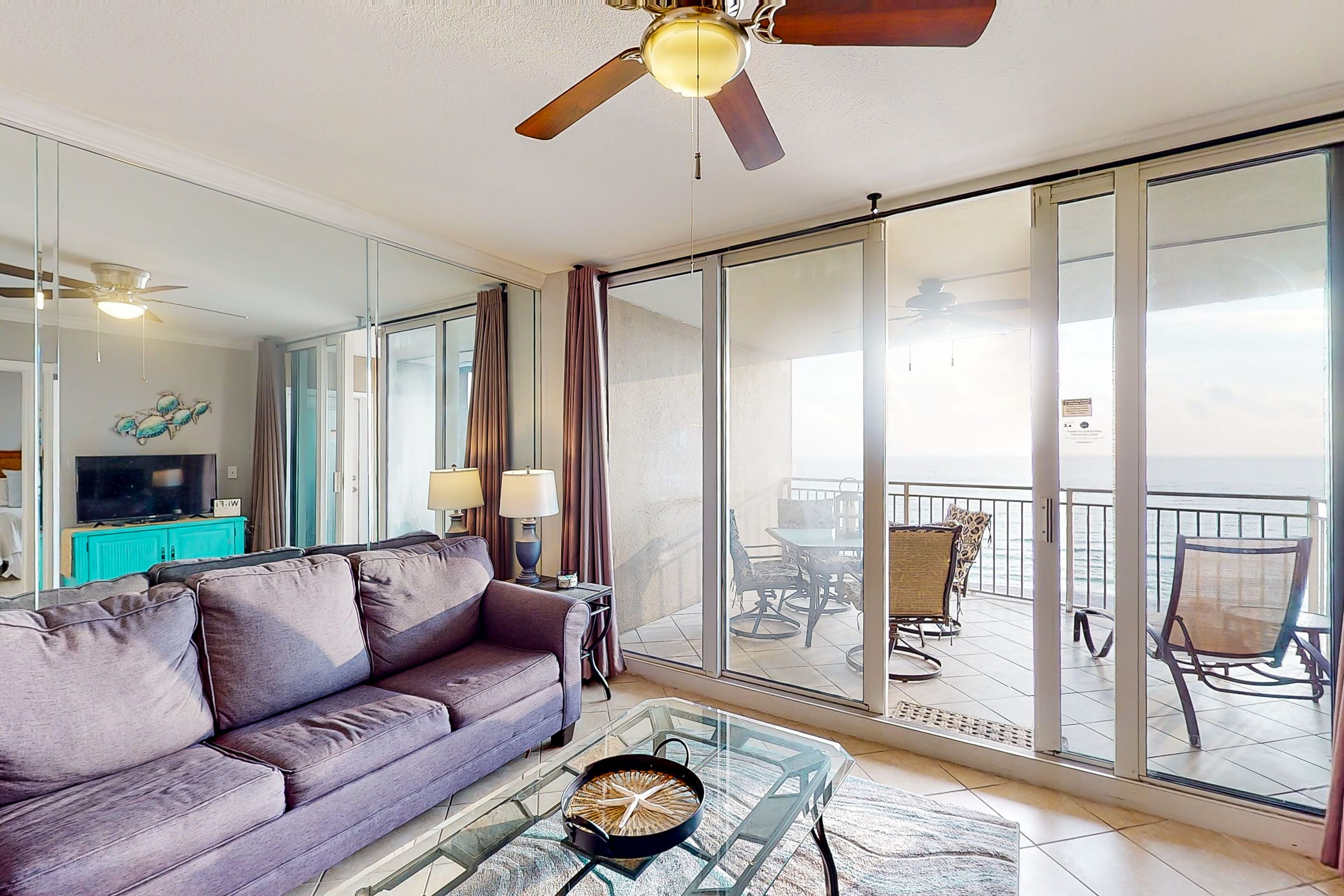 Resort condo on the beach with Gulf views, pools, hot tub, gym & game room