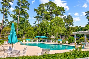 Pool - Secluded golf course front condo with porch, pool, tennis, hot tub, gym, & AC (North Myrtle Beach)