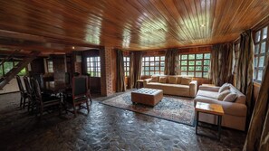 Televisión y chimenea 