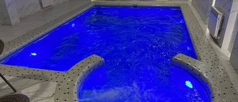 Indoor pool, seasonal outdoor pool