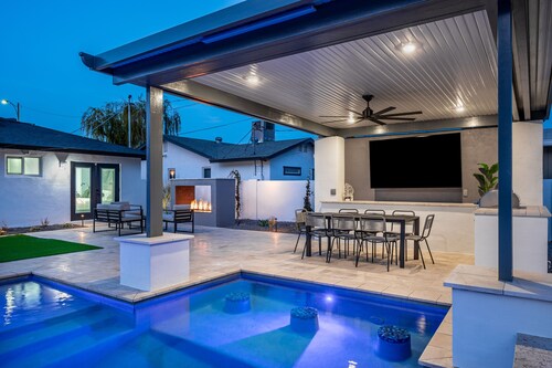 Swim up to cooking & entertainment, play corn hole, and relax by the fire at Cascada