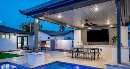 Swim up to cooking & entertainment, play corn hole, and relax by the fire at Cascada