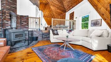 TV, fireplace, foosball