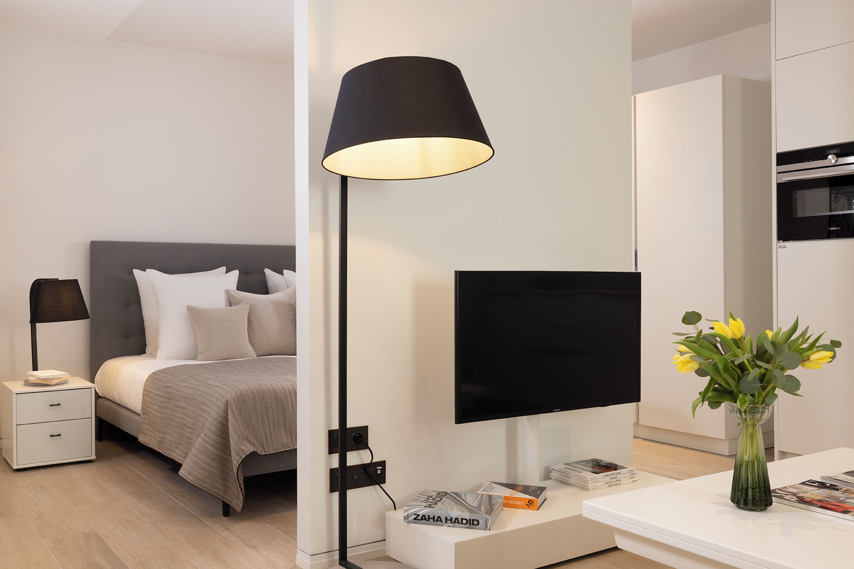 Roupas de cama premium, cofres nos quartos
