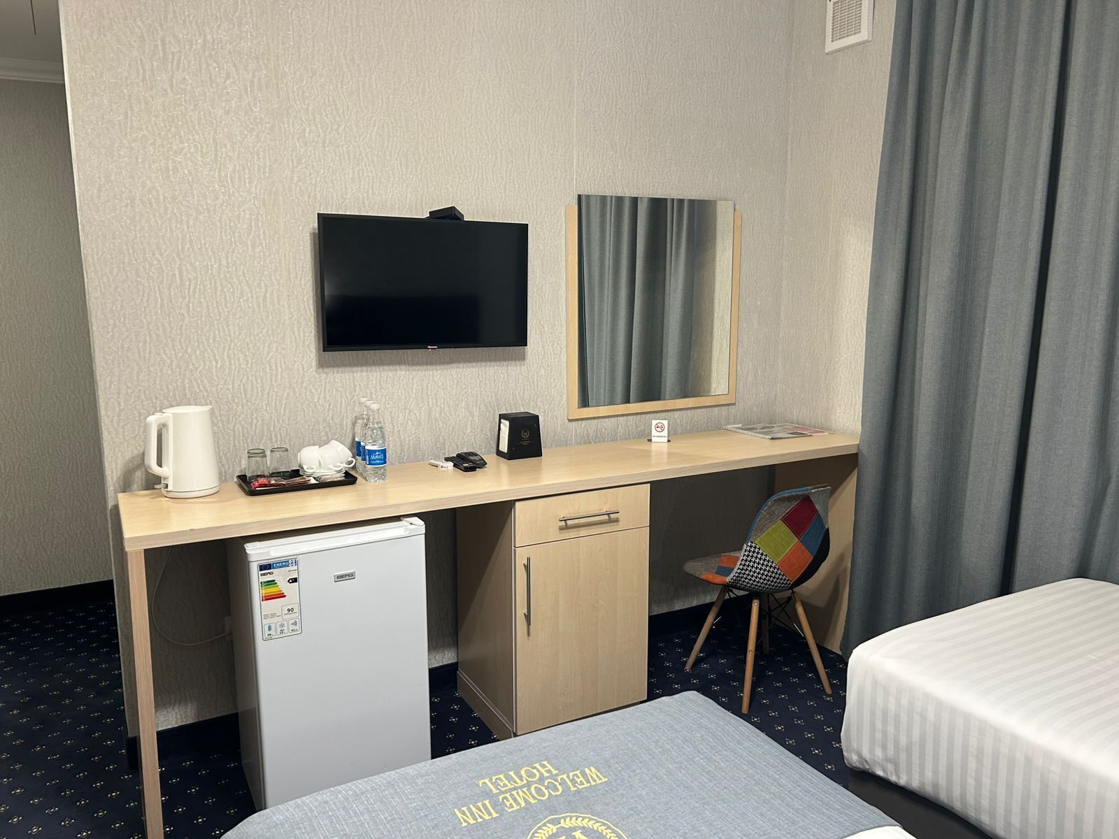 Premium bedding, down duvets, in-room safe, desk