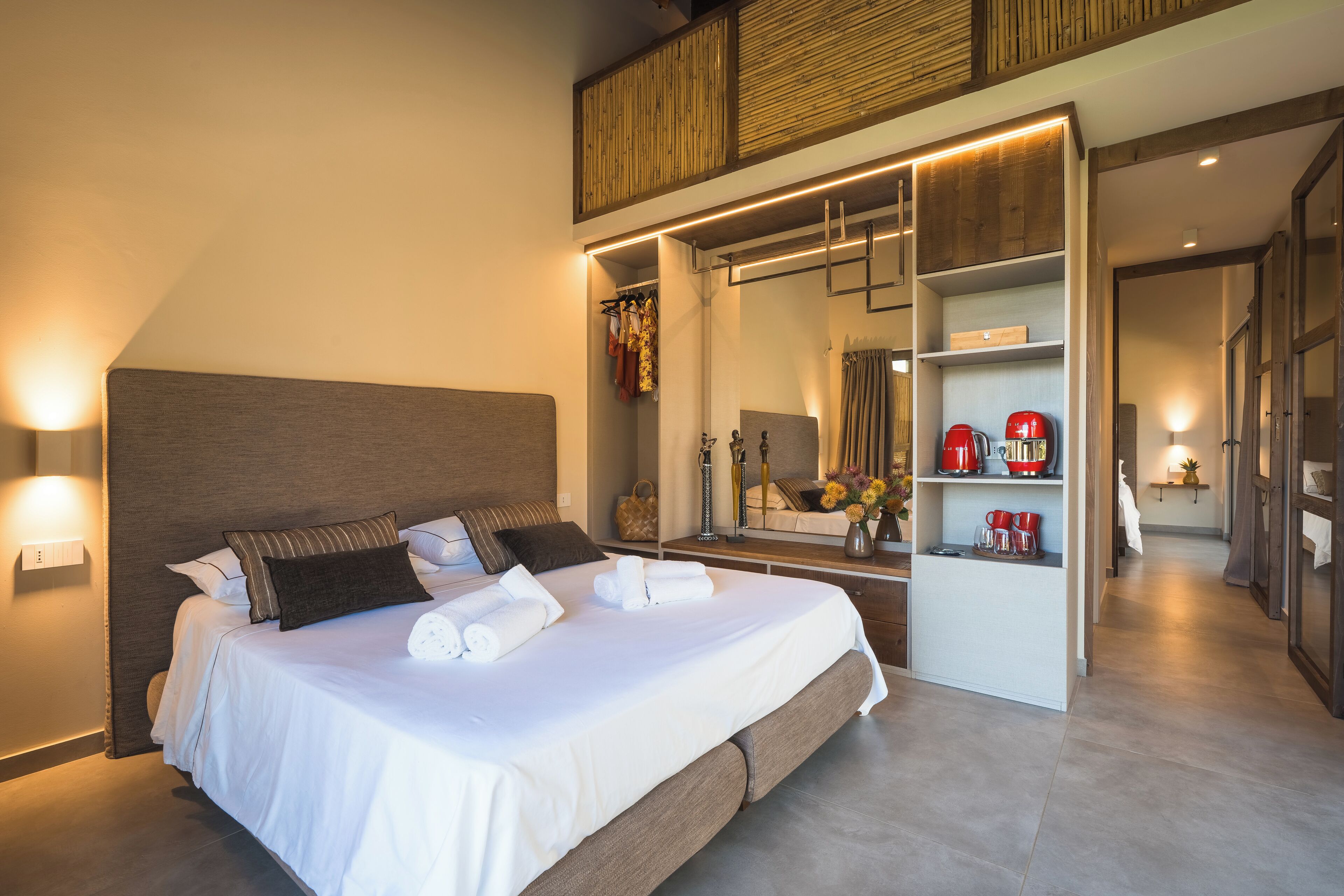 Phòng dành cho gia đình, 3 phòng ngủ, sân hiên, quang cảnh hồ bơi | Bộ trải giường bằng vải cotton Ai Cập, bộ đồ giường cao cấp 