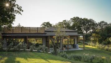 Familien-Ferienhaus, 3 Schlafzimmer, 2 Bäder, Poolblick | Garten