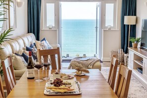 Dining - Carbis Bay Luxury 3 Bed Penthouse Apartment with Sea Views Parking Sauna Balcony (Carbis Bay)