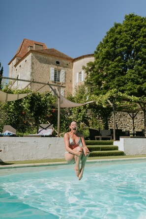 Piscine extérieure, piscine chauffée