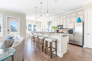 Oven, stovetop, dishwasher, coffee/tea maker