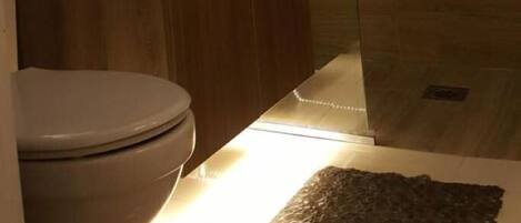 Secador de pelo, toallas, jabón y champú