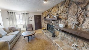 TV, fireplace, DVD player