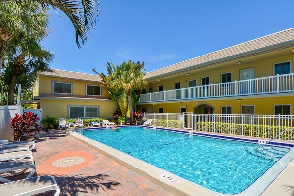 A heated pool