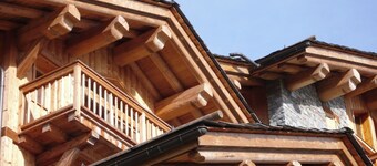 Typical chalet, south-facing terrace, breathtaking VIEW of the Tarentaise Valley