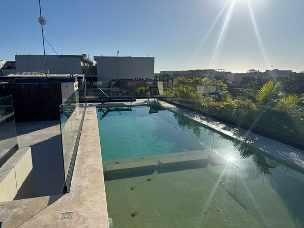 Indoor pool, outdoor pool