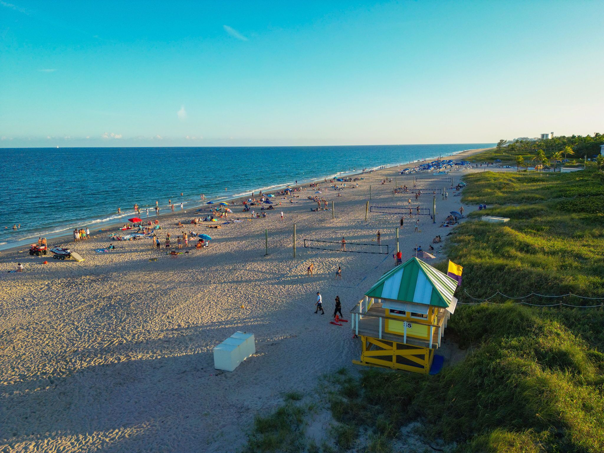 Sun-loungers, beach towels