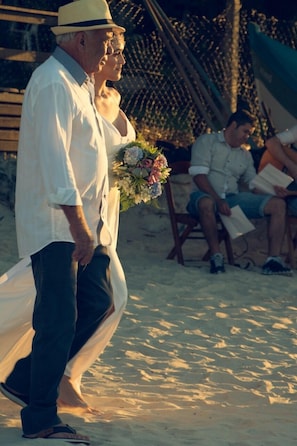 Outdoor wedding area