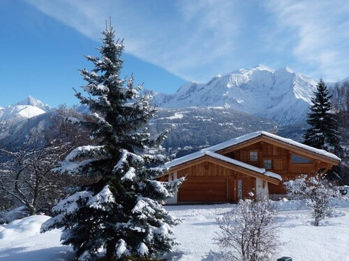 Appartement F2 dans chalet face au Mont Blanc (animaux non acceptés)