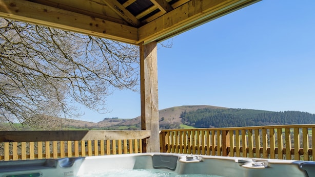 Outdoor spa tub - Red Kite Lodge - UK32610 (Stanner, near Kington)