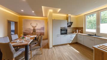 Kühlschrank, Herdplatte, Geschirrspüler, Wasserkocher