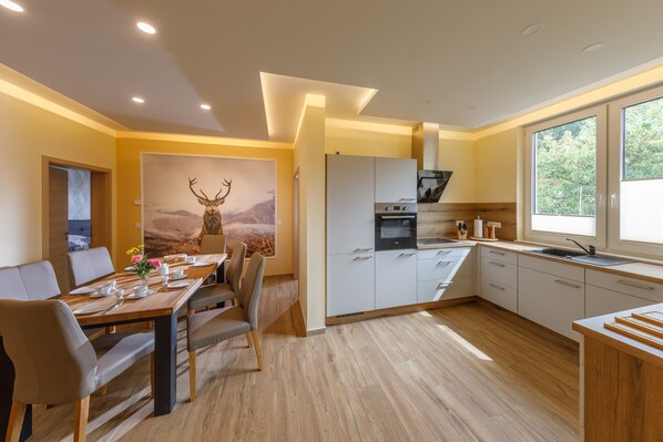 Kühlschrank, Herdplatte, Geschirrspüler, Wasserkocher