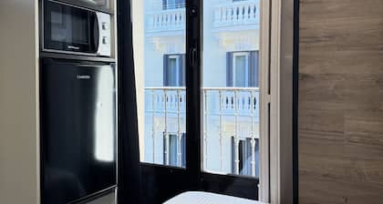 Bright Single Room with Bathroom Gran Via | R102