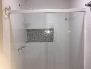 Shower, towels, soap