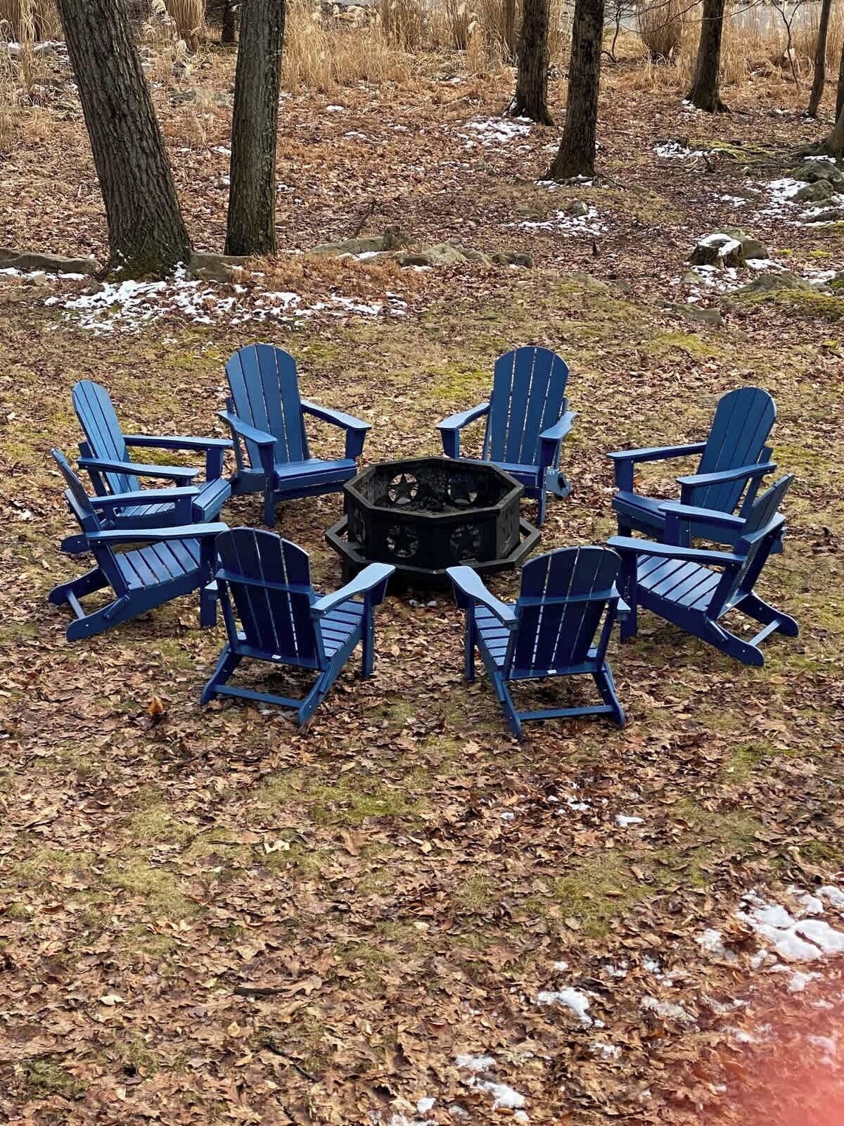 Outdoor seating and firepit