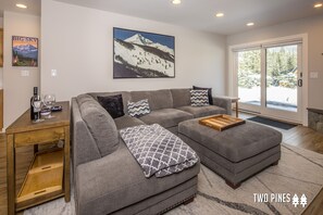 TV, caminetto, impianto stereo