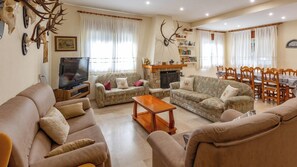 Télévision, cheminée