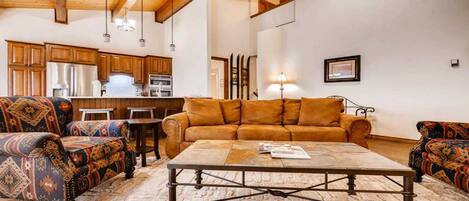 TV, fireplace, DVD player, stereo