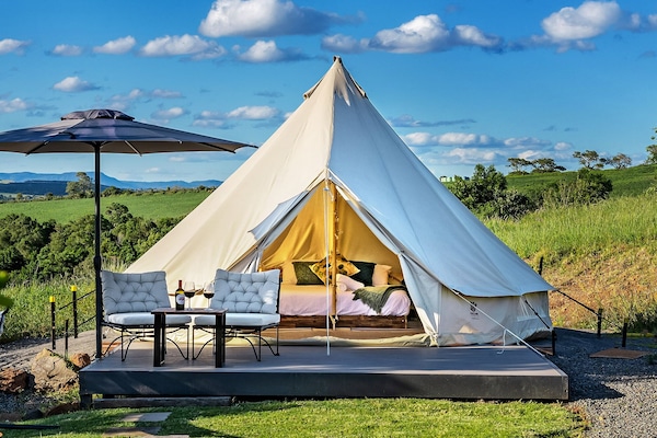 Traditional Tent, 1 Queen Bed, Hill View | Terrace/patio