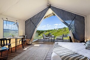 Luxury Tent, 1 King Bed, Mountain View | Egyptian cotton sheets, premium bedding, pillowtop beds