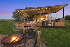 Superior Tent, 1 King Bed, Mountain View | Terrace/patio - Cicada Luxury Camping (Jerrara)