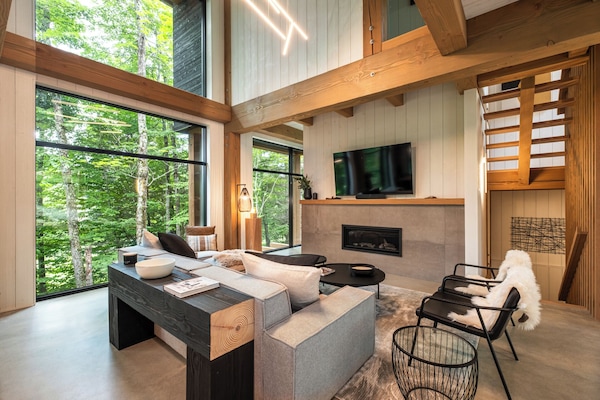 TV, fireplace, foosball, stereo