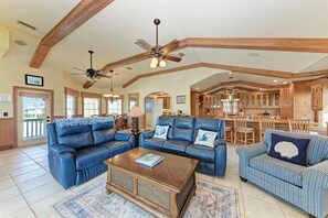 Smart TV, DVD player, books, offices - Bean Point Bliss: Pool Spa Putting Green by Anna Maria Life Vacation Rentals (Anna Maria)