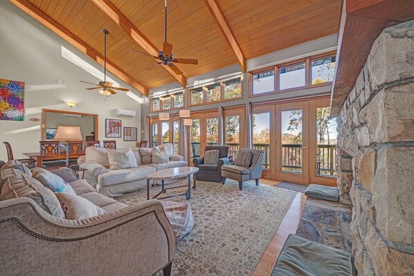 TV, fireplace, foosball, table tennis