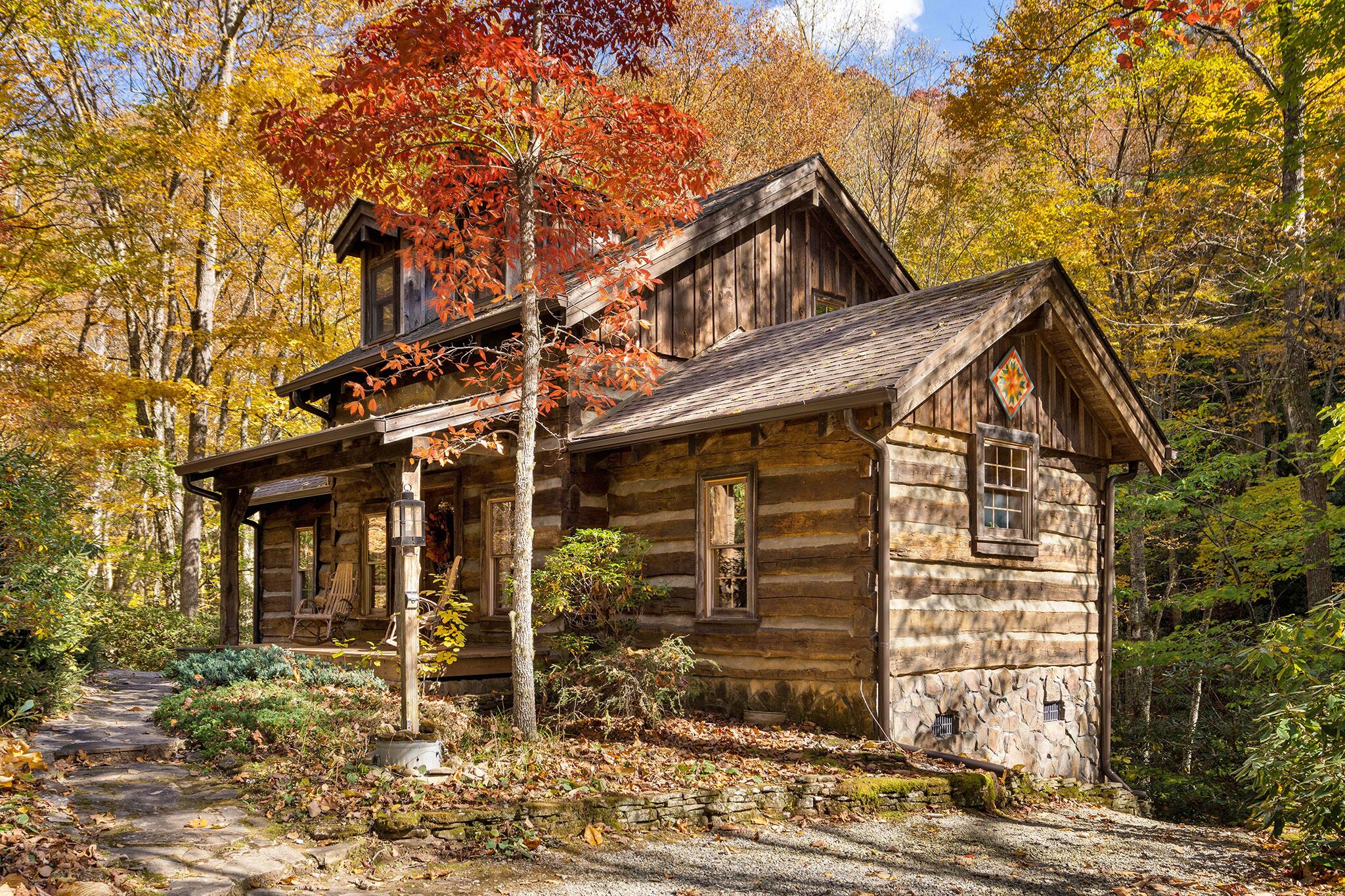Pet-Friendly, Cozy Log Cabin w/ Waterfall & Trout Stream