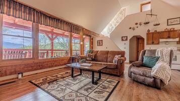 Smart TV, fireplace, video games, books