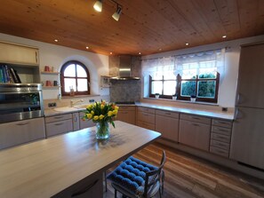 Fridge, oven, stovetop, dishwasher - Lovely vacation home with 3 bedrooms and 2 bathrooms for max. 8 people (Samerberg)