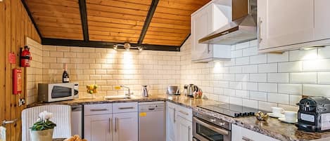Fridge, oven, stovetop, dishwasher