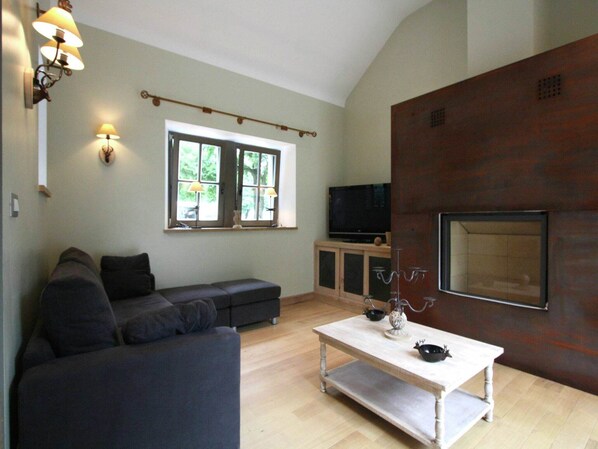 Televisión, chimenea