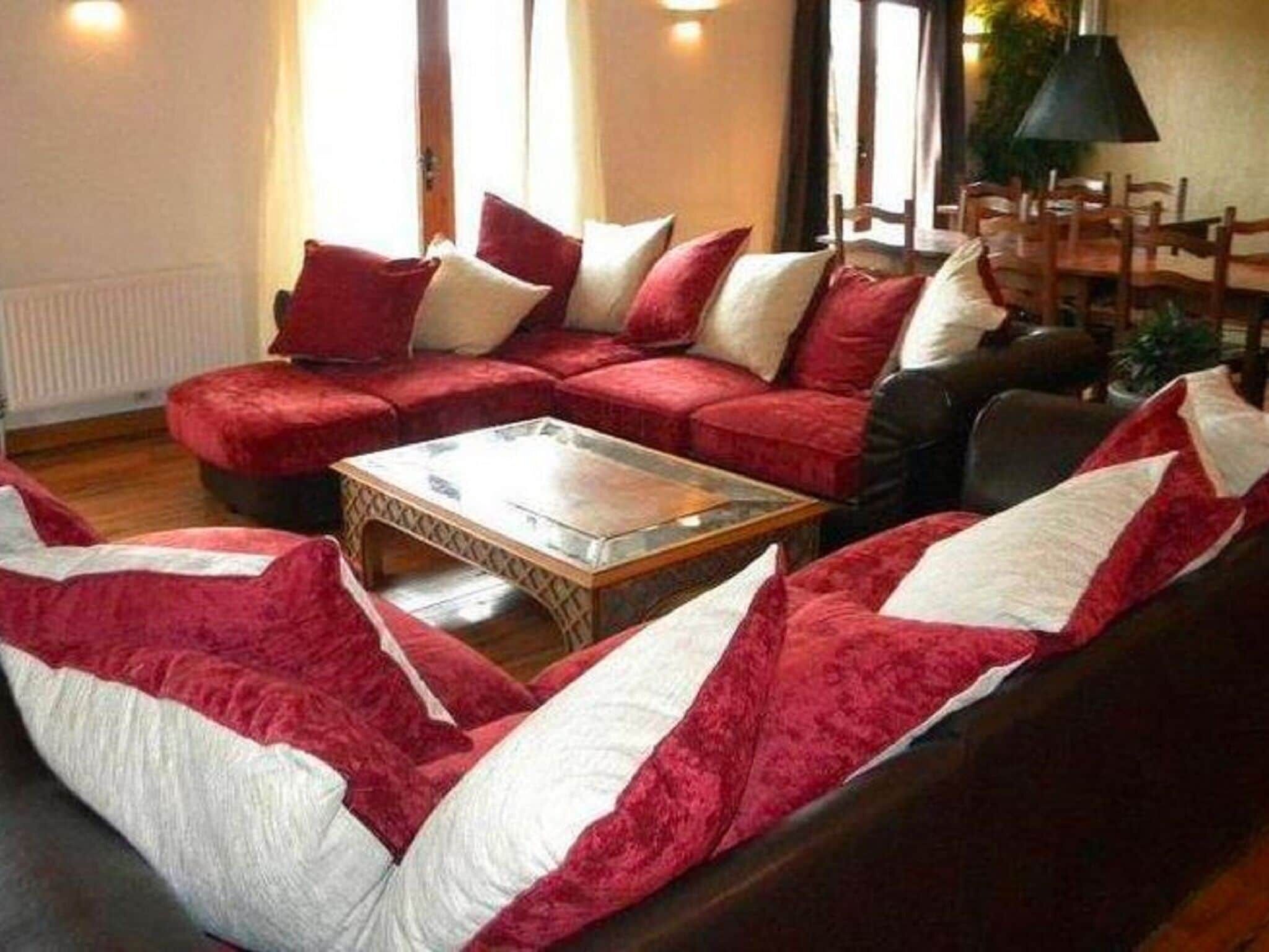 TV, fireplace, DVD player, foosball