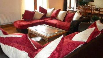 TV, fireplace, DVD player, foosball