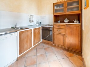 Fridge, oven, stovetop, dishwasher