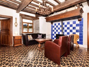 TV, fireplace, DVD player, table football